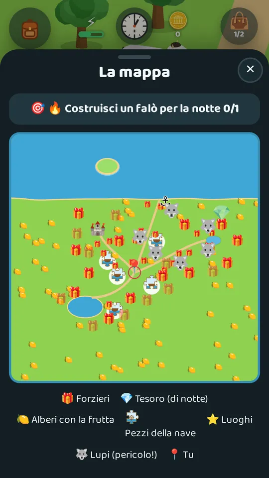 La mappa con i tesori